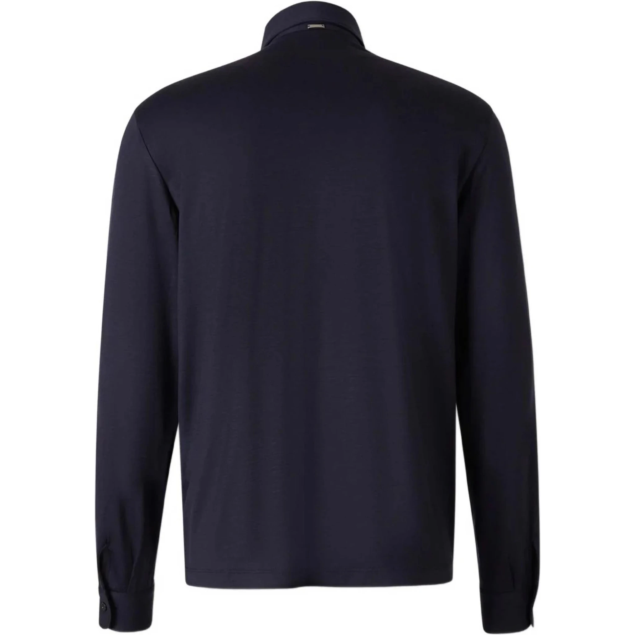 Wool polo shirt with long slevees