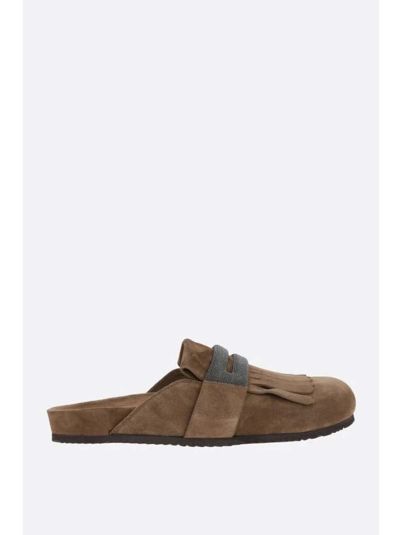 Suede slippers