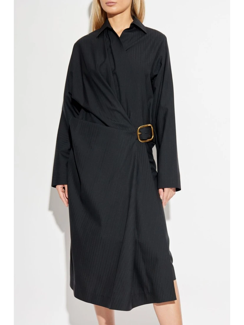 Dress with wool belt