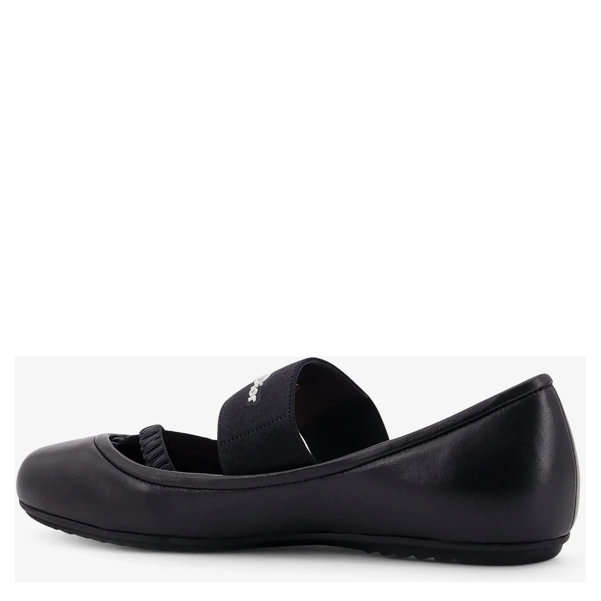 Leather ballerinas flat with elastic band