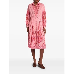 Paisley-print shirt dress