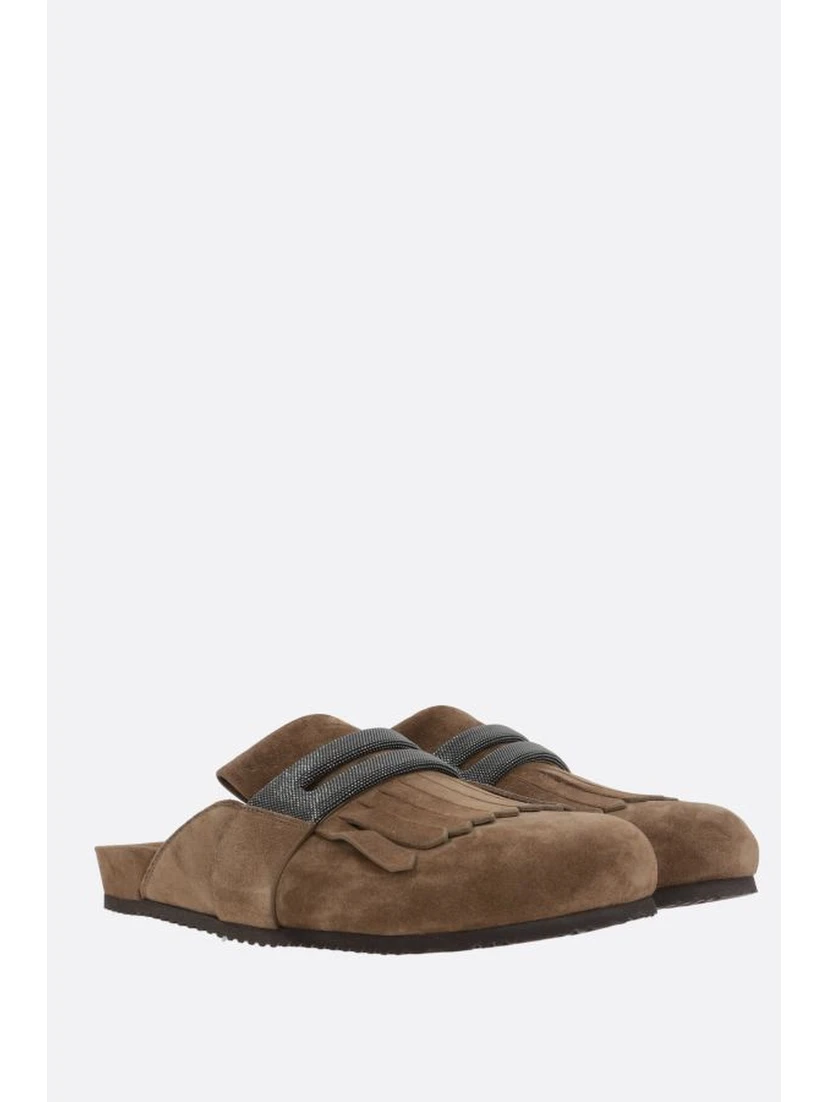 Suede slippers