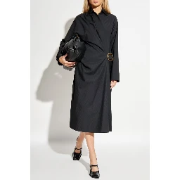 Belted wool dress