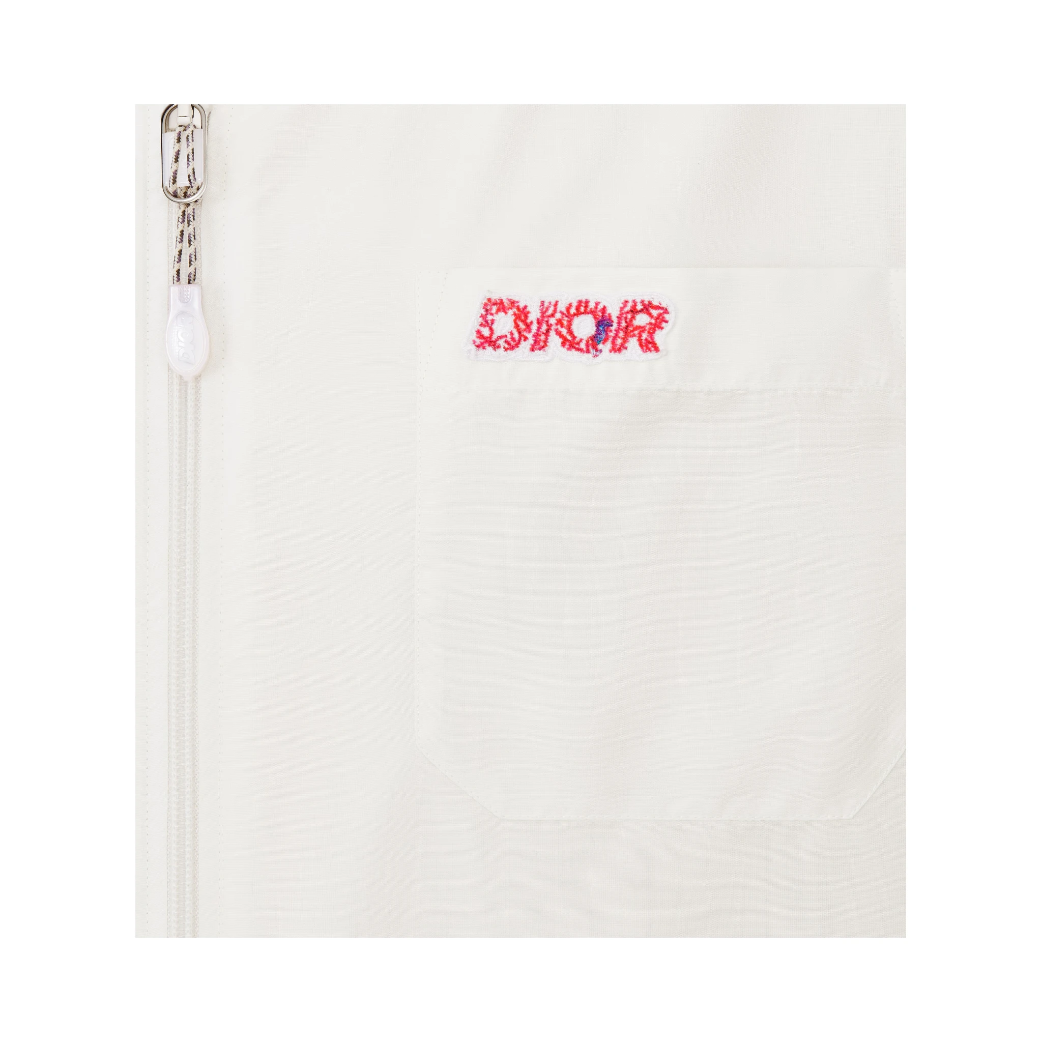 Short-sleeved zipped shirt