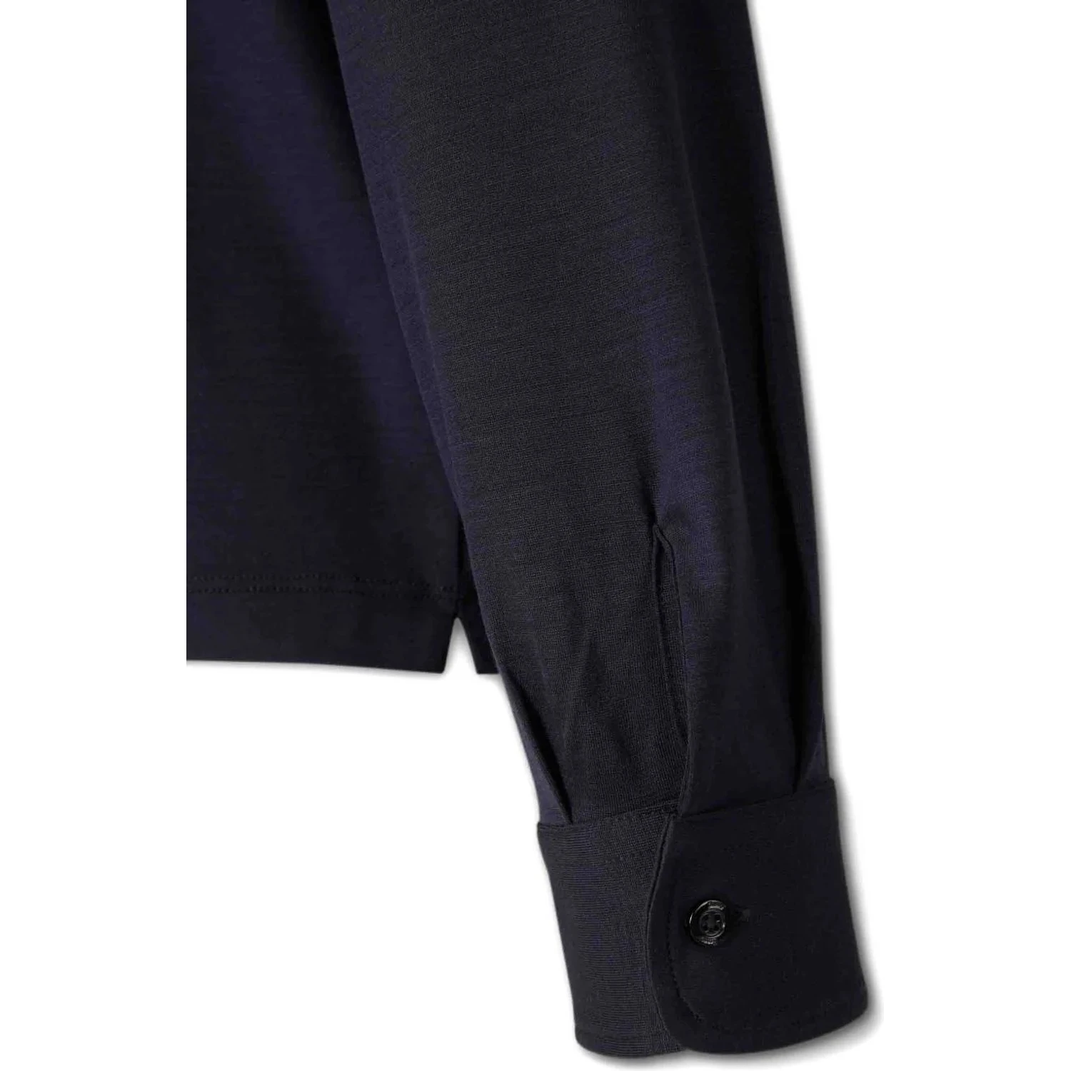 Wool polo shirt with long slevees