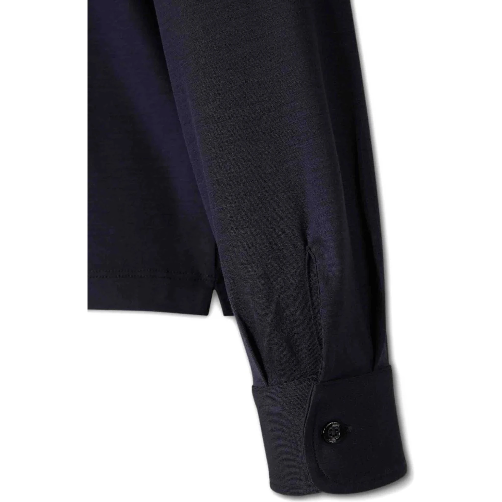 Wool polo shirt with long slevees