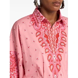 Paisley-print shirt dress