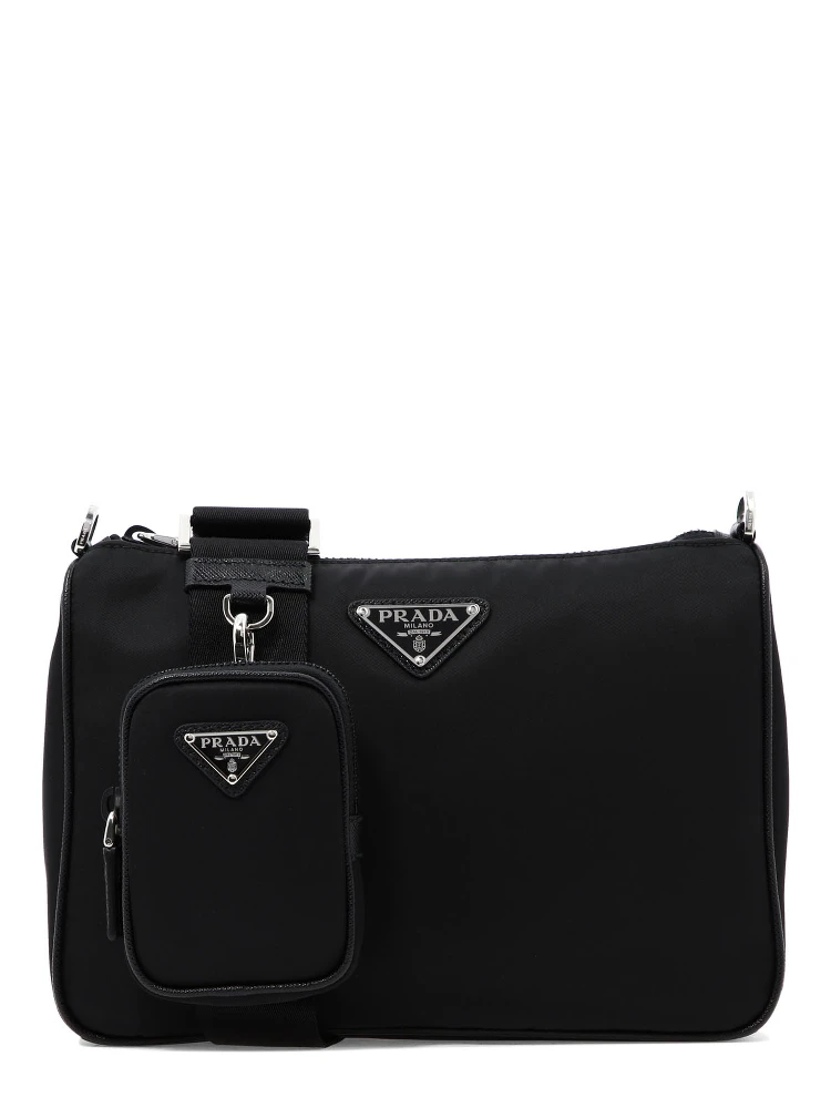 Re-Nylon and Saffiano crossbody bag