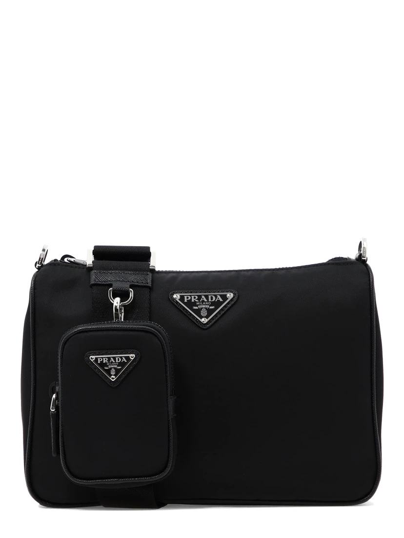 Re-Nylon and Saffiano crossbody bag