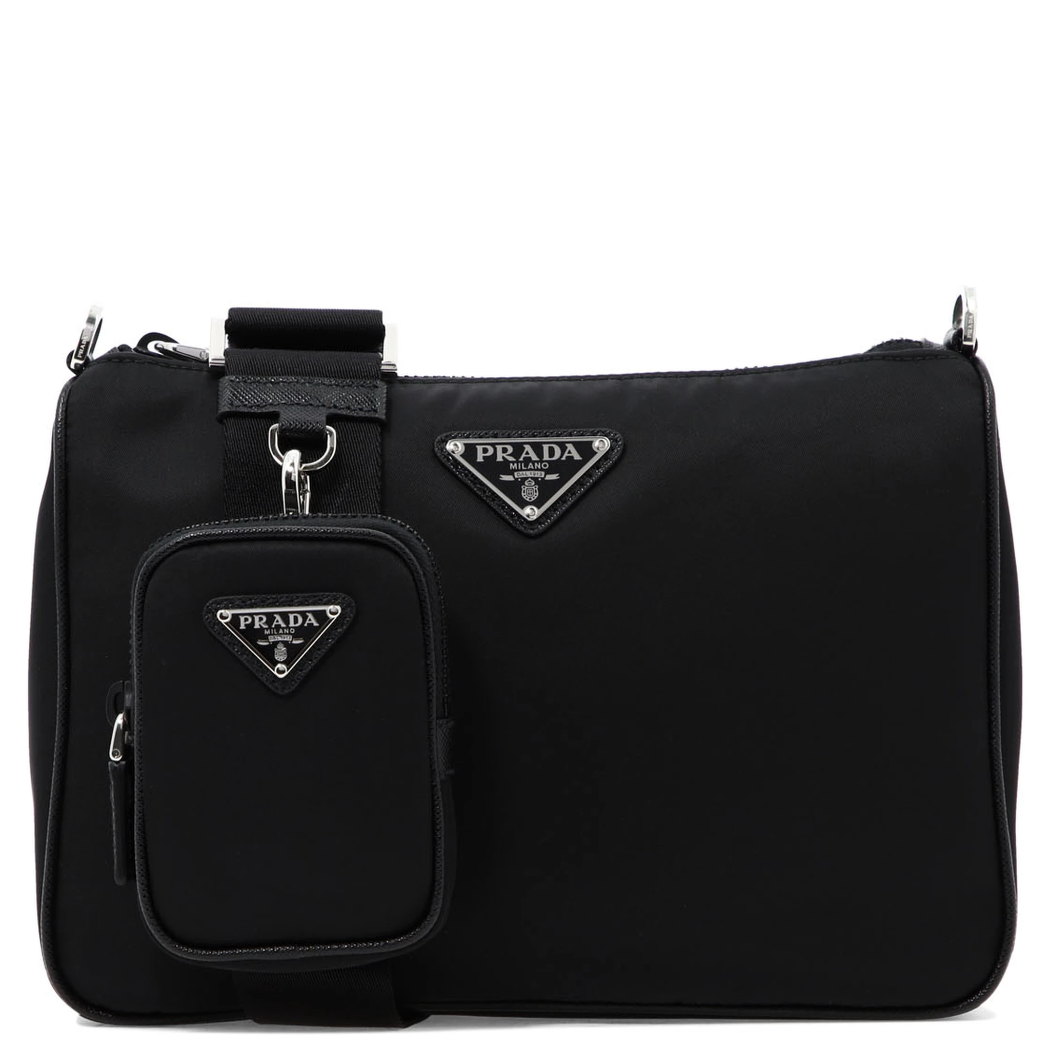 Re-Nylon and Saffiano crossbody bag