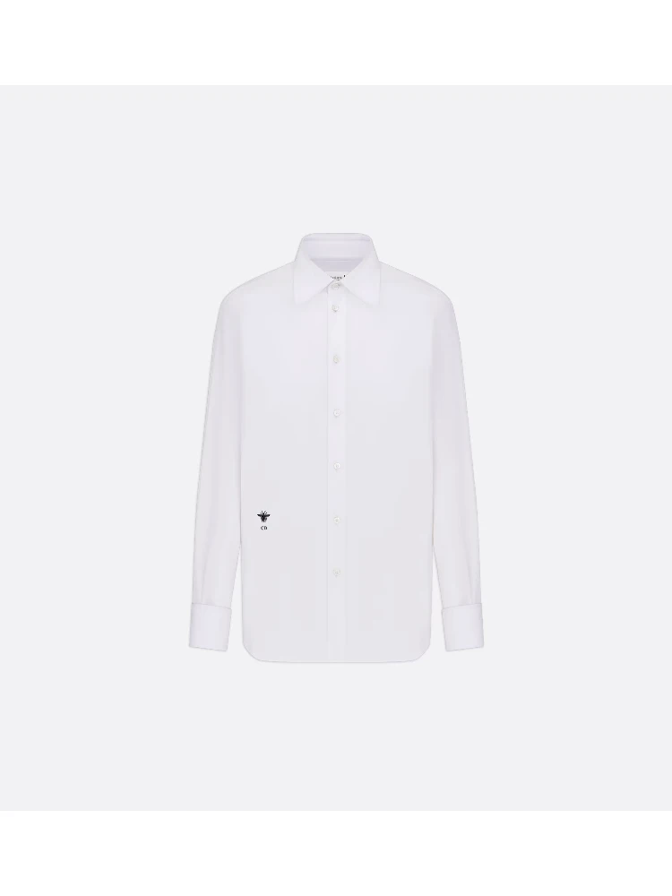 Button Long-sleeved Shirt In White