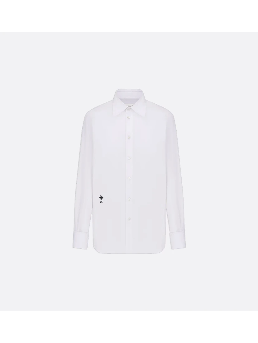 Button Long-sleeved Shirt In White