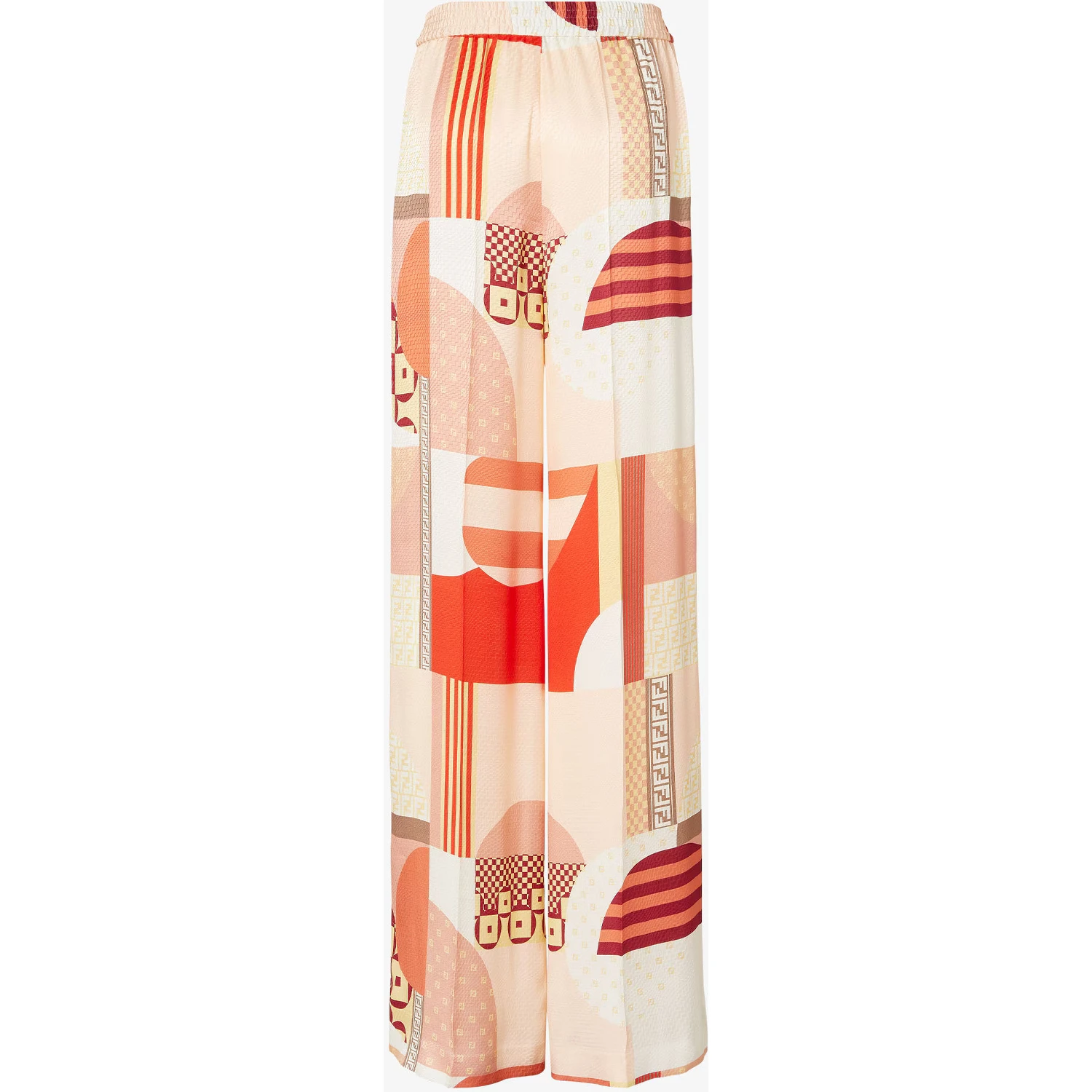 Patchwork silk pants