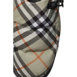 Check pattern pillow mules