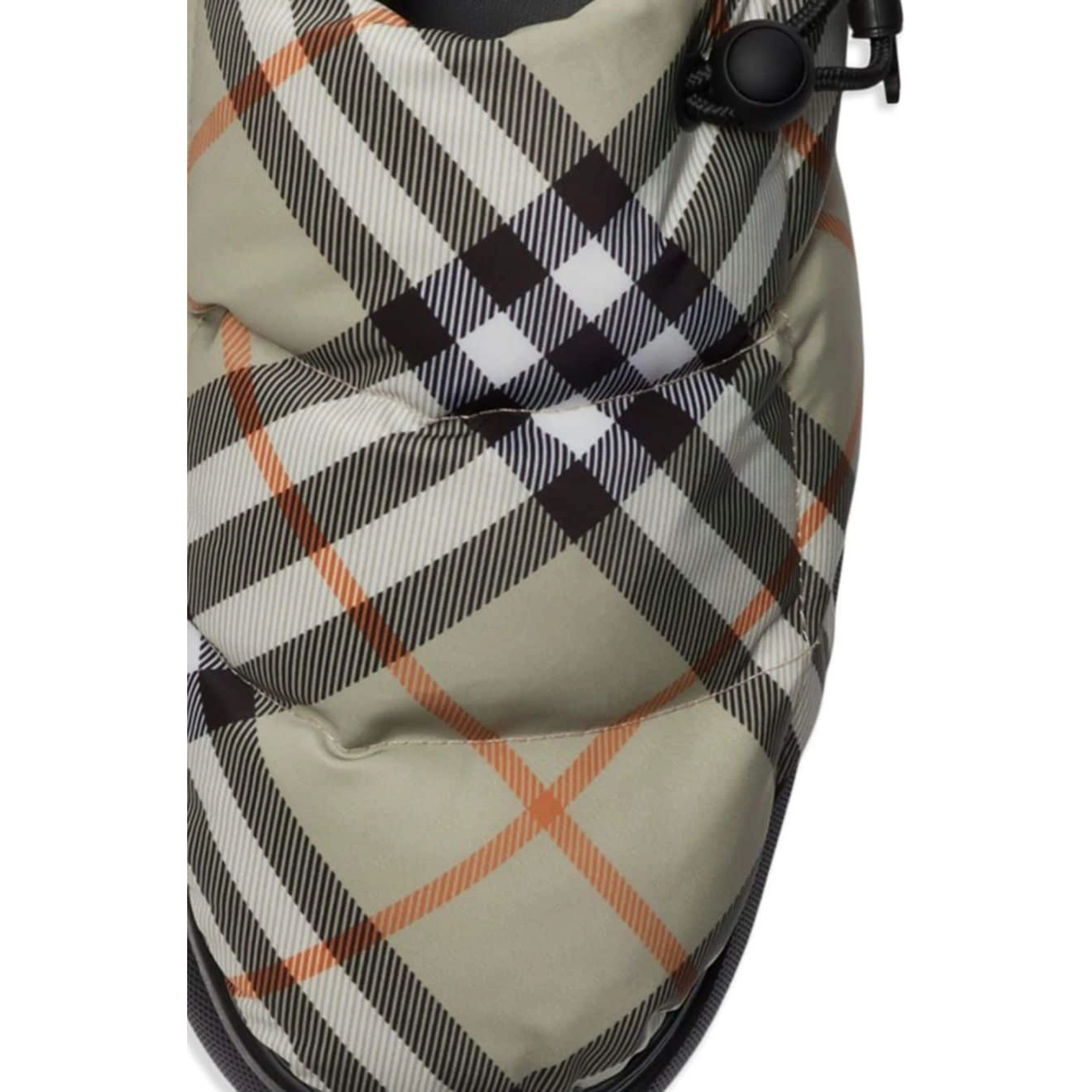 Check pattern pillow mules