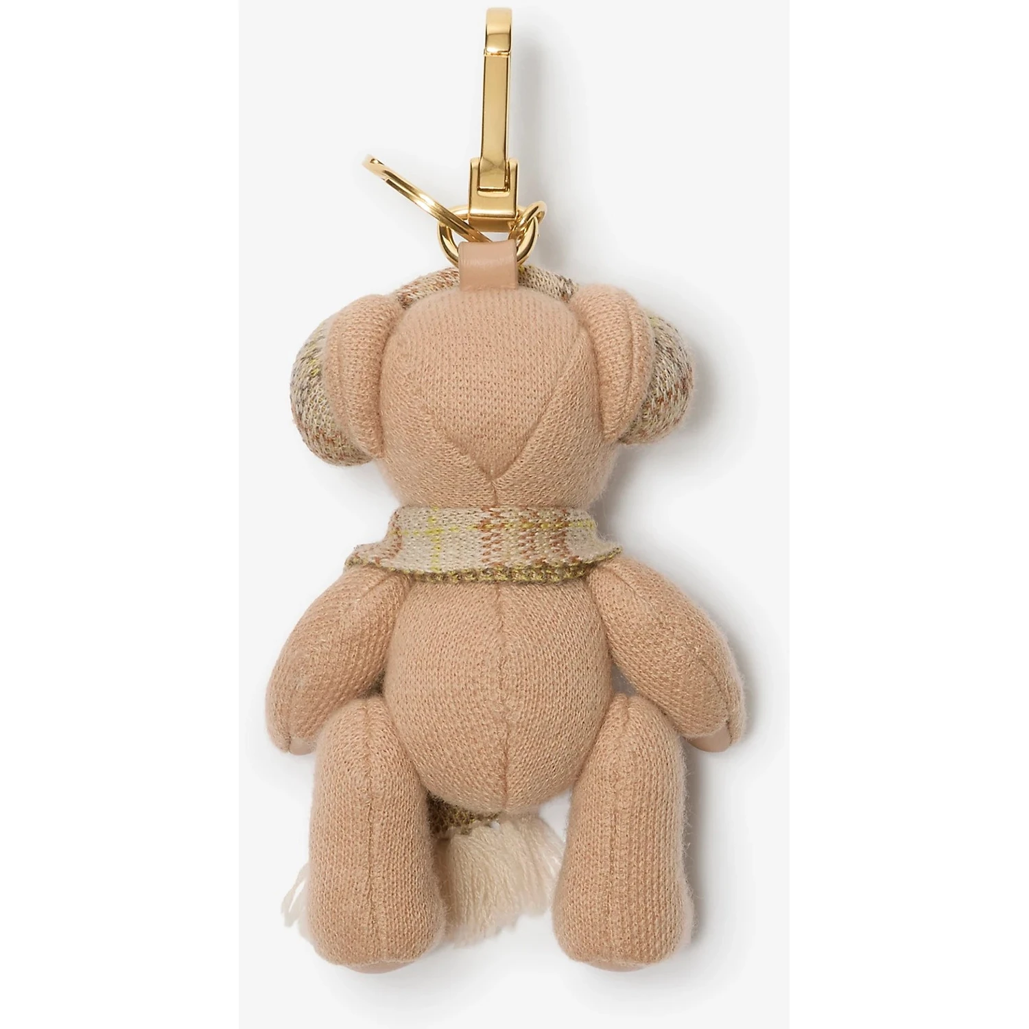 Thomas Bear checked-scarf bag charm