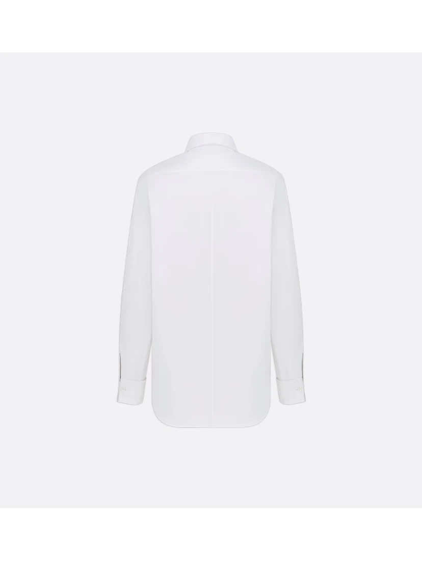 Button Long-sleeved Shirt In White