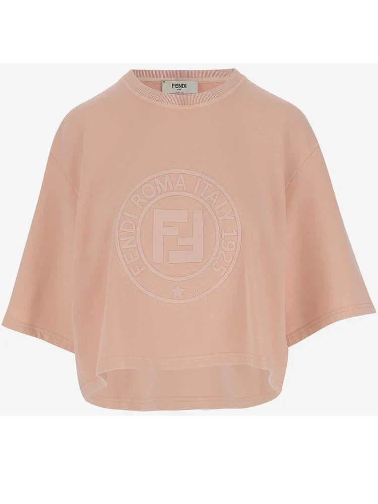 T-shirt with printed logo in cotton