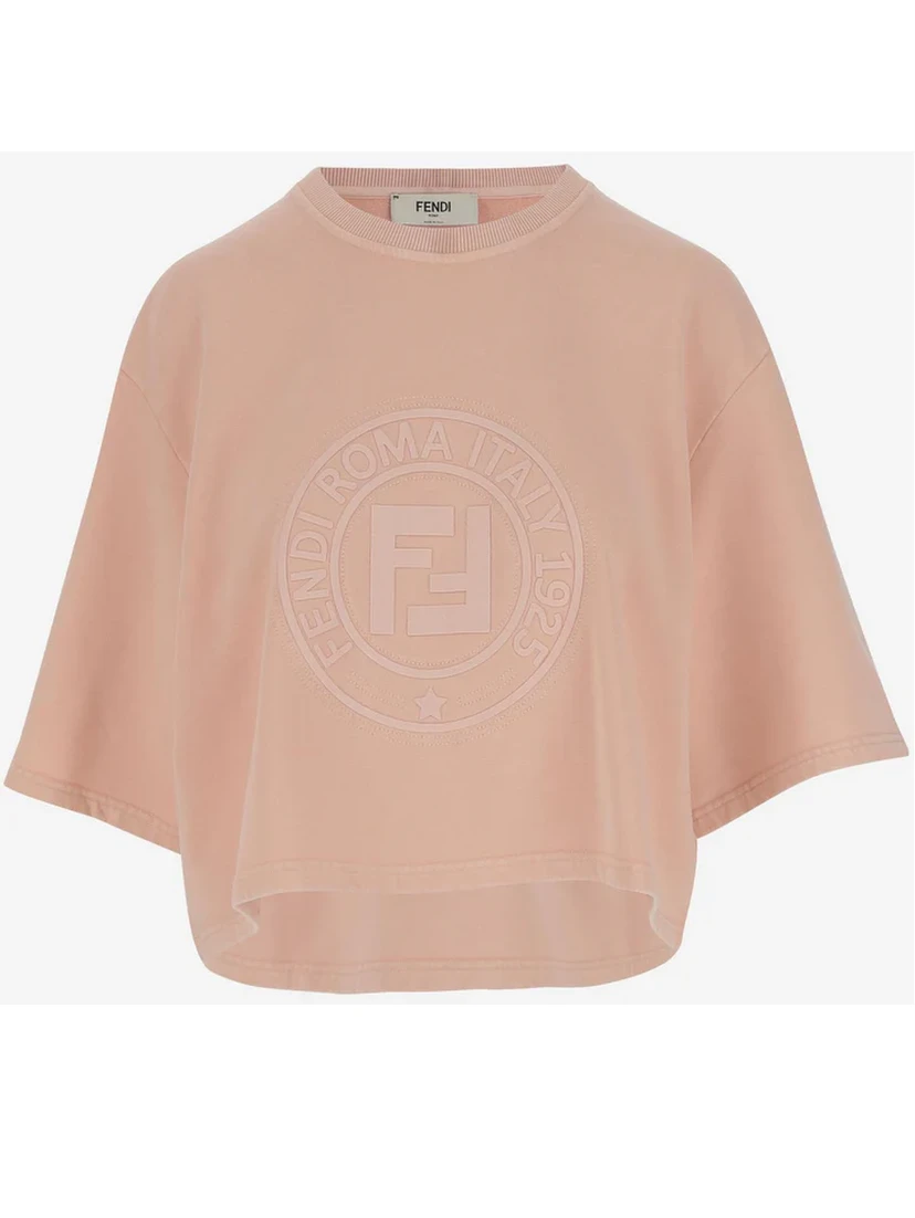 T-shirt with printed logo in cotton