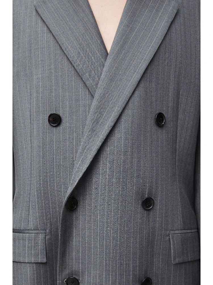 Double-breasted jacket in wool alternative