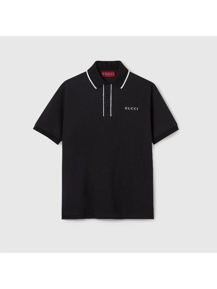Polo in piquet cotton with logo