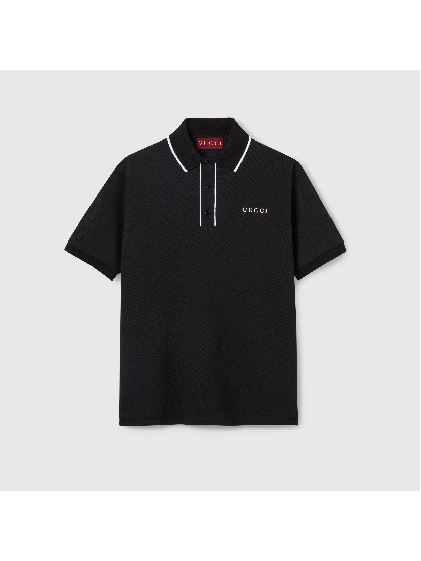 Polo in piquet cotton with logo