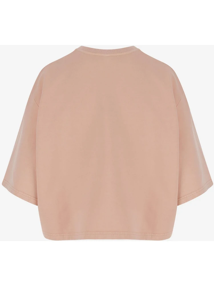 T-shirt with printed logo in cotton alternative