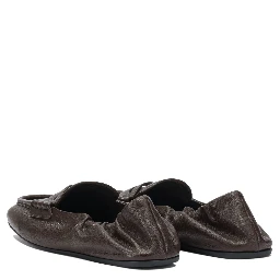 Embossed-logo loafers