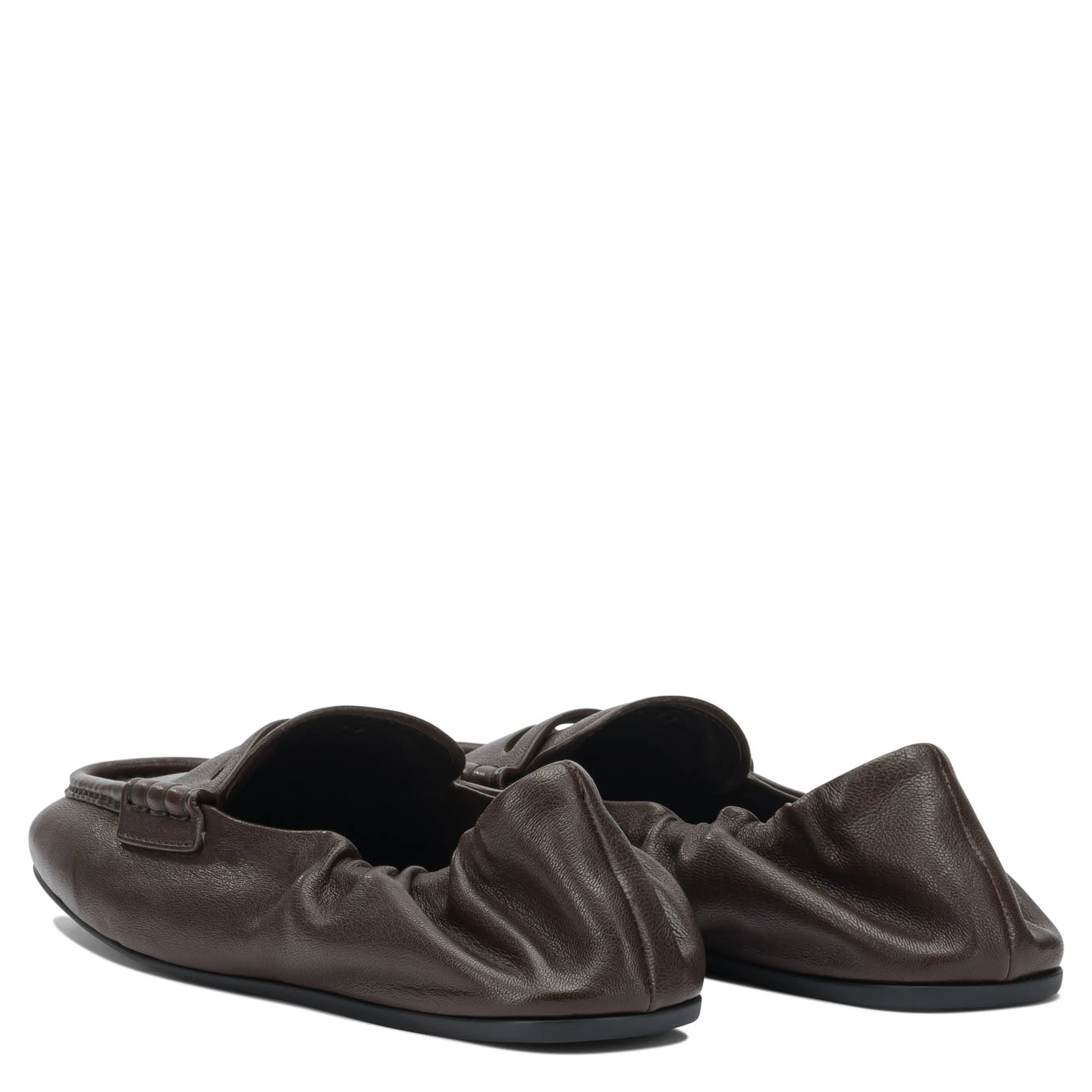 Embossed-logo loafers