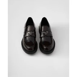 Brushed leather loafers