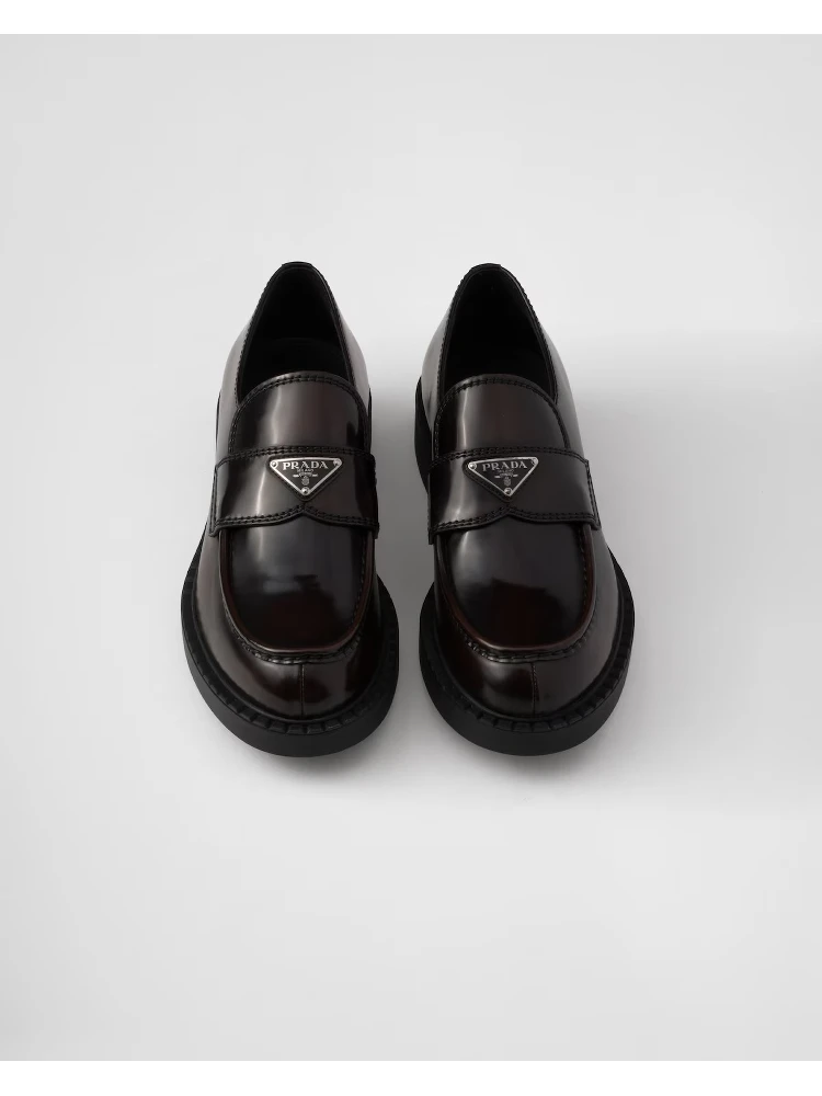 Brushed leather loafers alternative