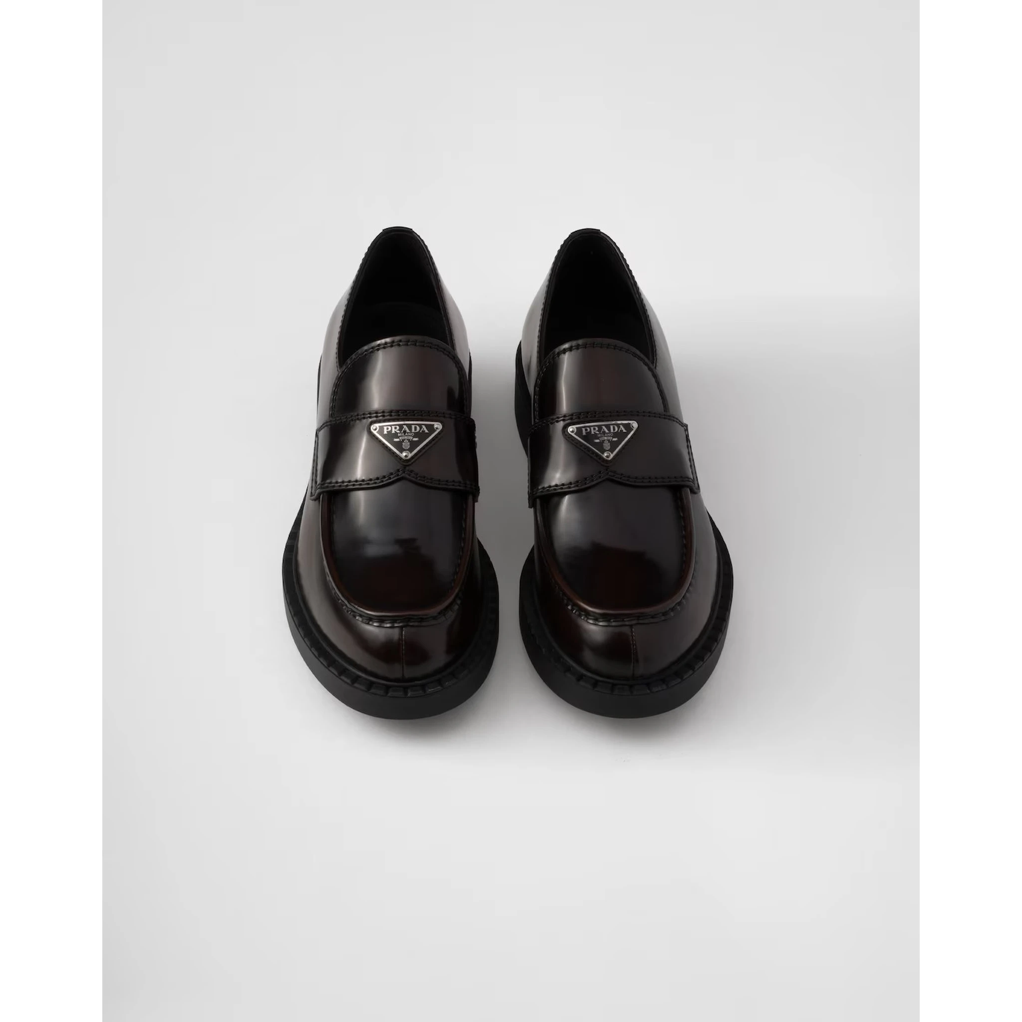 Brushed leather loafers
