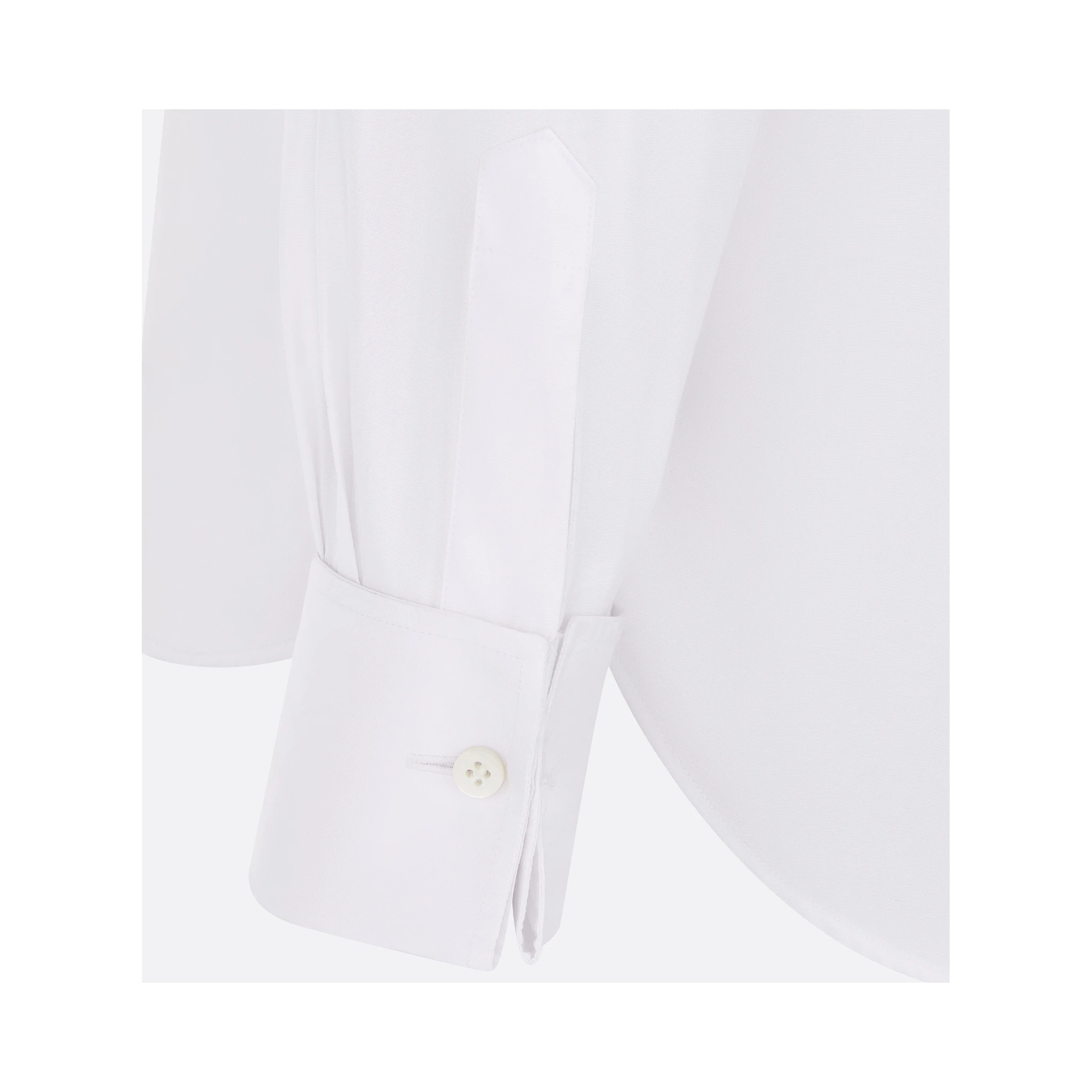 Button Long-sleeved Shirt In White