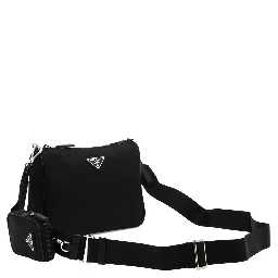 Re-Nylon and Saffiano crossbody bag