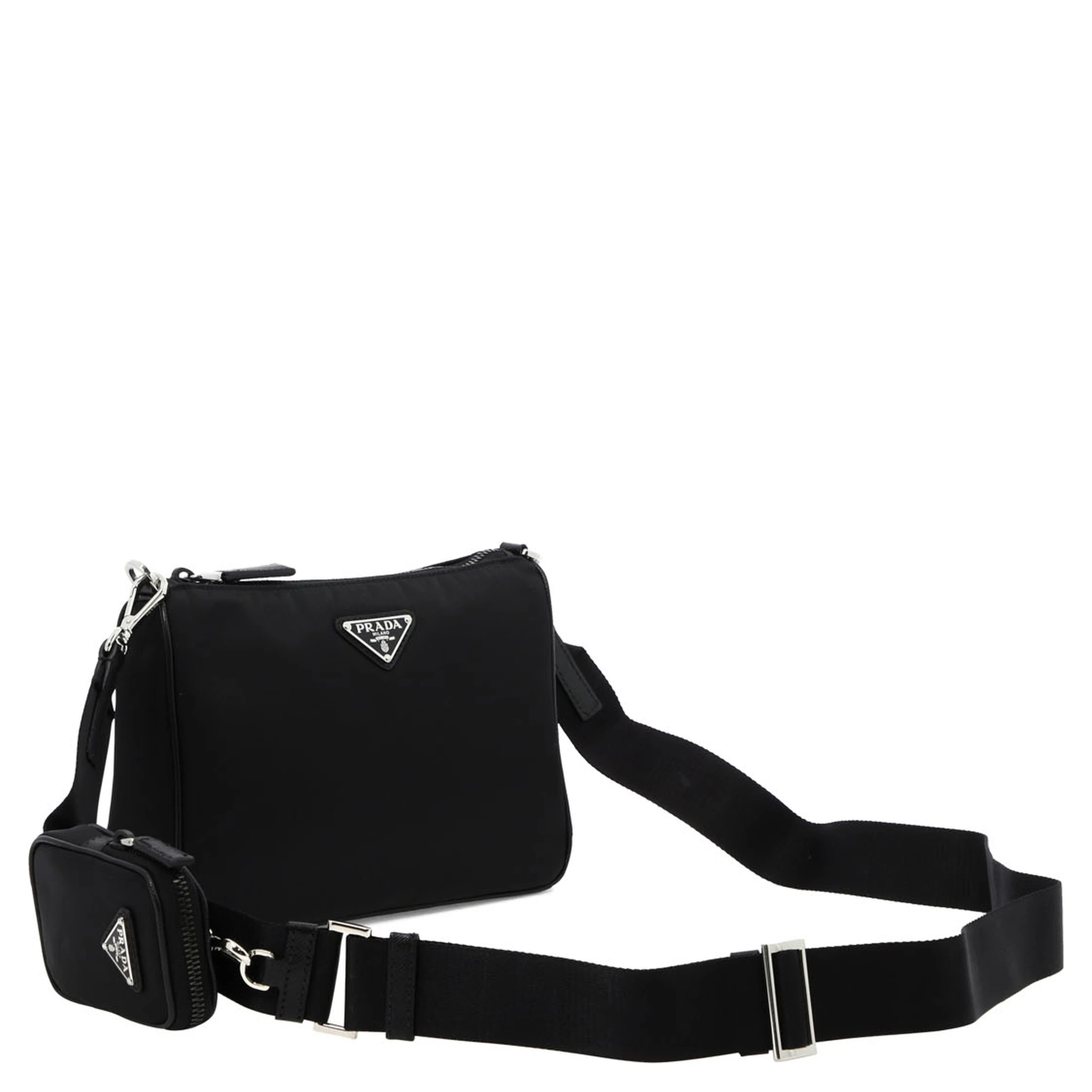 Re-Nylon and Saffiano crossbody bag