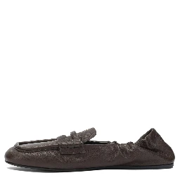 Embossed-logo loafers