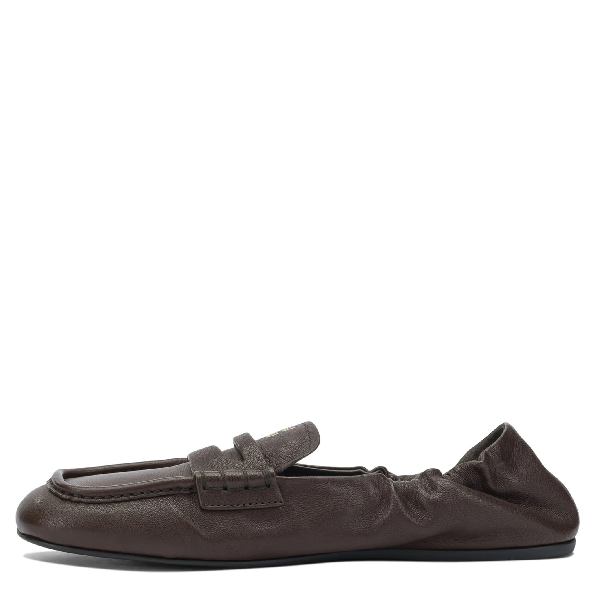 Embossed-logo loafers