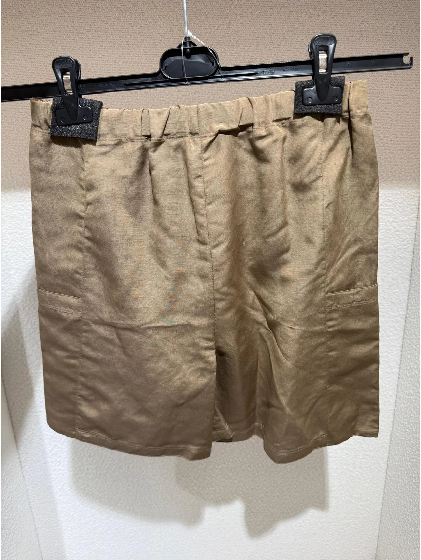 "Quebe" shorts in linen and silk