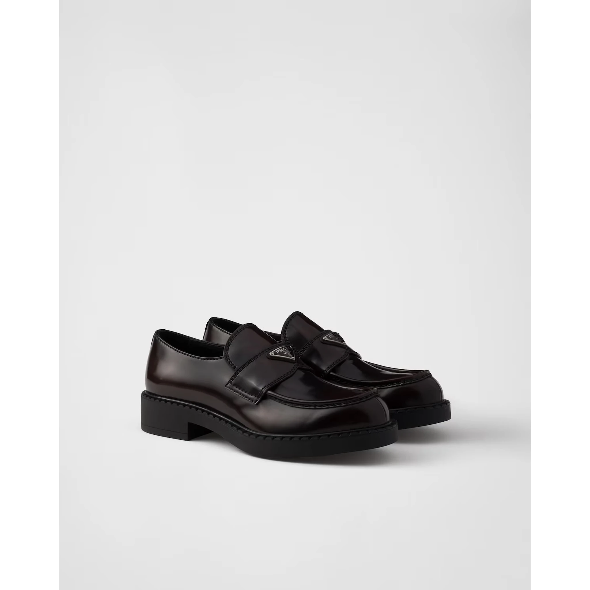 Brushed leather loafers