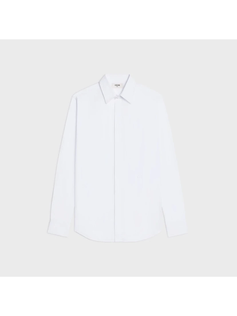 "Loose" shirt in cotton poplin