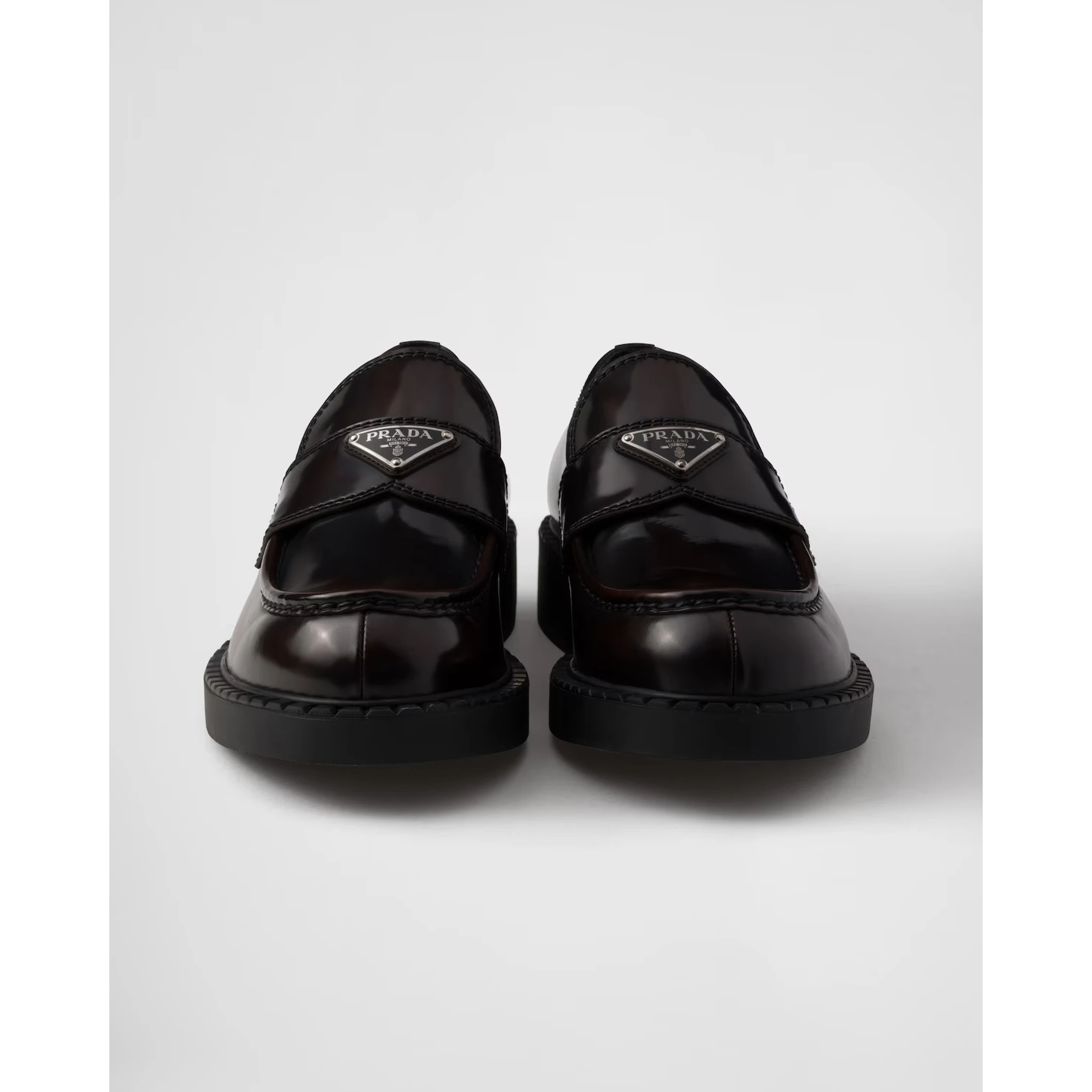 Brushed leather loafers