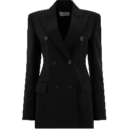 "Adamo" wool stretch double-breasted blazer