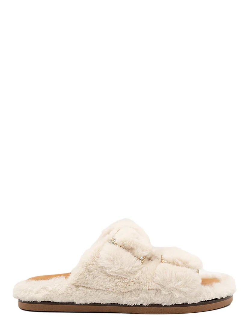 "Greta" eco fur slippers