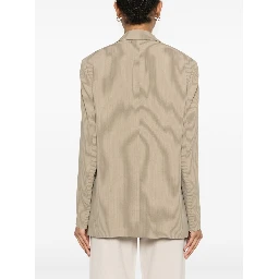 Pinstriped single-breasted blazer