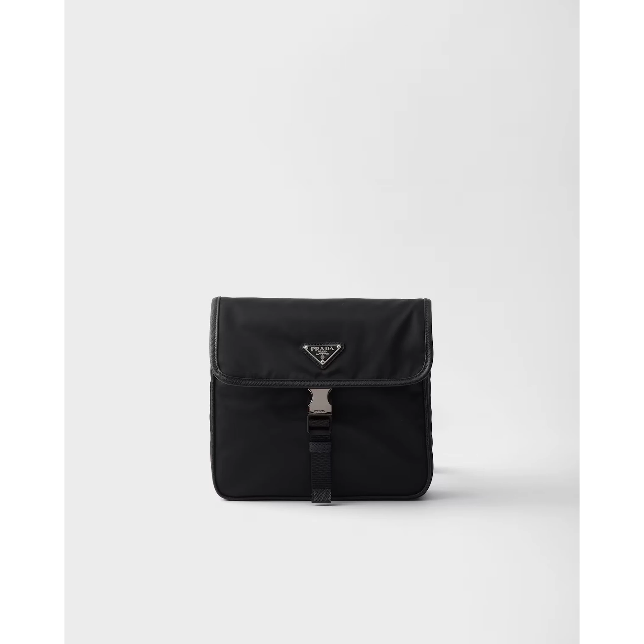 Re-Nylon and Saffiano leather crossbody bag