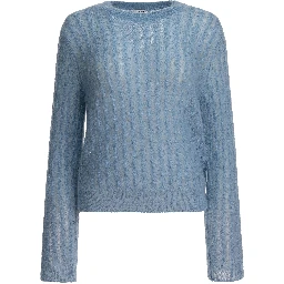 Sweater with perforated detail