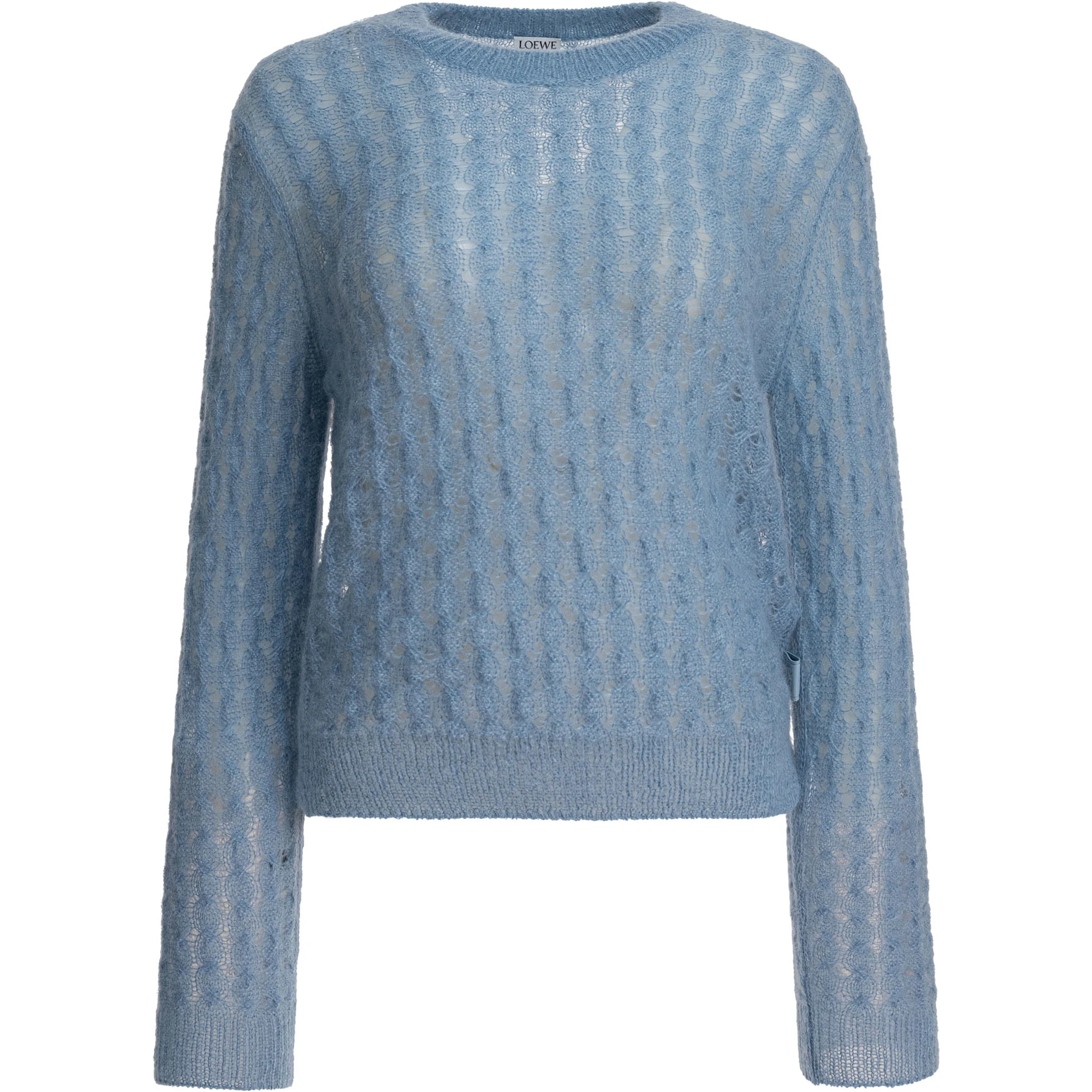 Sweater with perforated detail