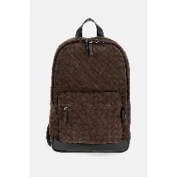 Leather backpack Intrecciato