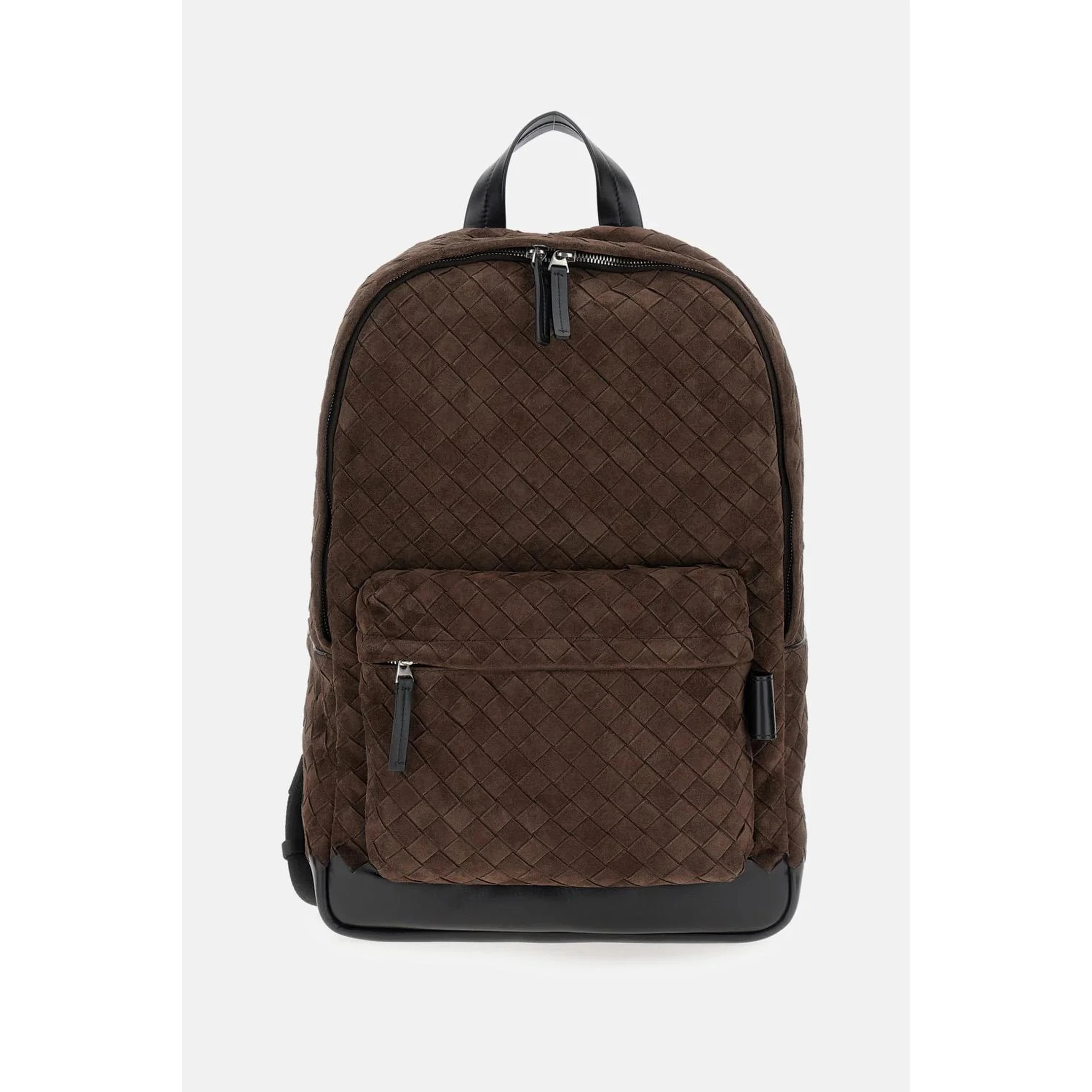 Leather backpack Intrecciato