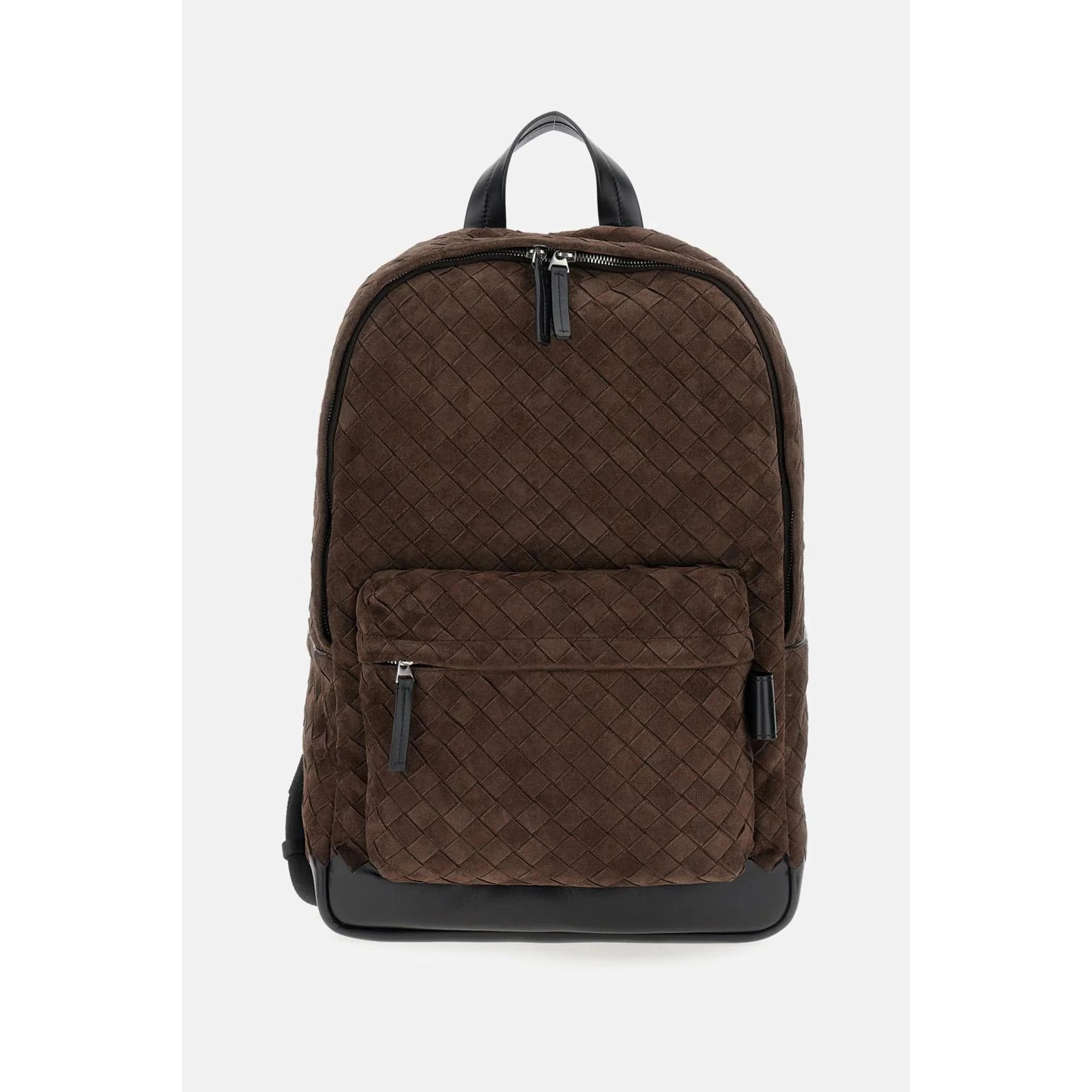 Leather backpack Intrecciato